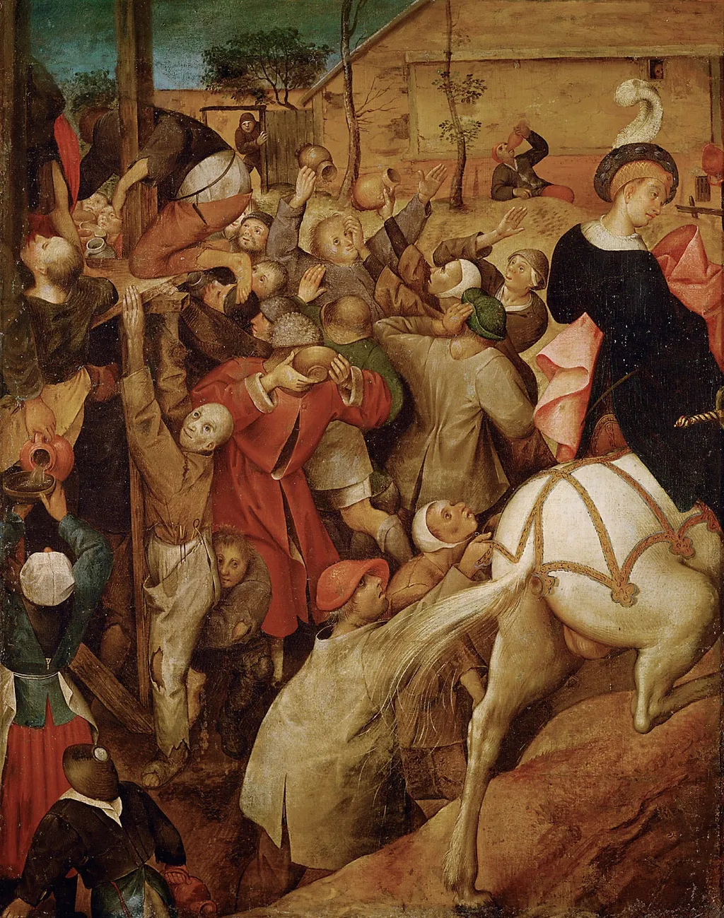 Feast of St Martin, by Pieter Brueghel the Younger, distemper, 1594