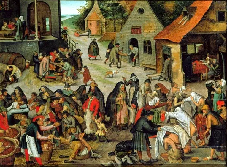 The Seven Acts of Mercy by Pieter Brueghel the Younger, by Pieter Brueghel the Younger