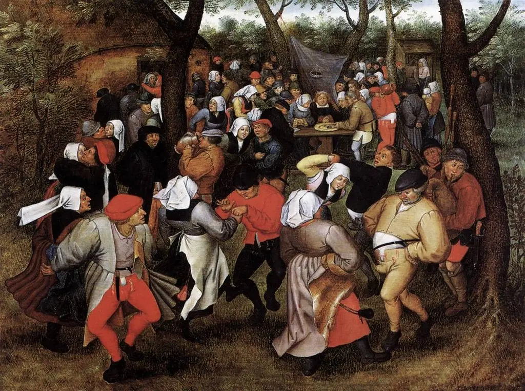 Wedding dance in open air, by Pieter Brueghel the Younger
