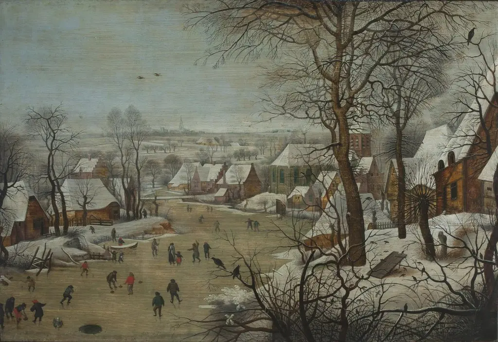 Winter Landscape with a River, by Pieter Brueghel the Younger