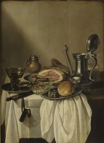Still life of a laid table, by Pieter Claesz, oil, 1643