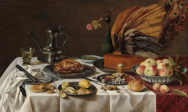 Still Life with Peacock Pie, Pieter Claesz