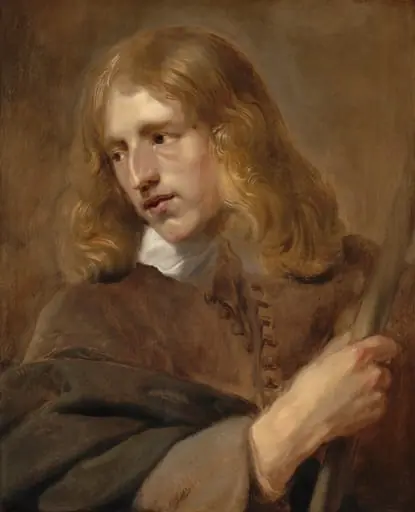A Young Man Holding a Staff, by Pieter Claesz Soutman