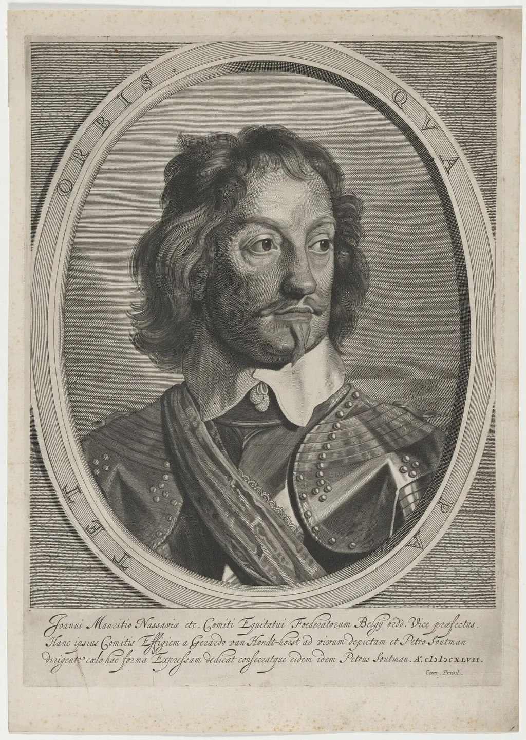 John Maurice, Count of Nassau, by Pieter Claesz Soutman, ink, 1647