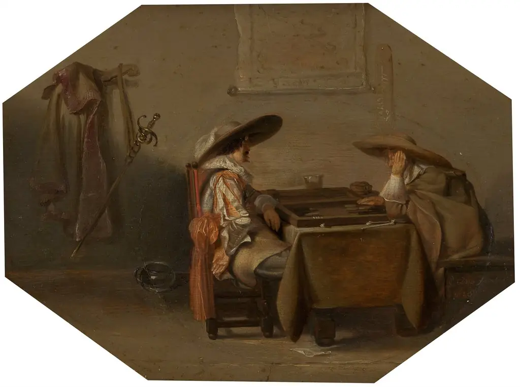 Tric-Trac Players, by Pieter Codde