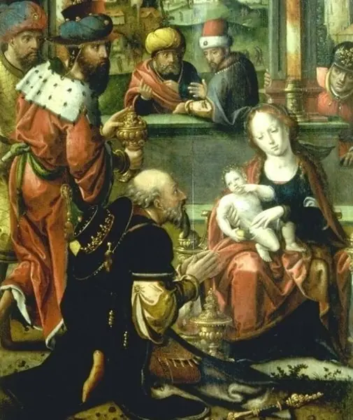 Triptychon mit der Anbetung der Könige (3 Tafeln), by Pieter Coecke van Aelst
