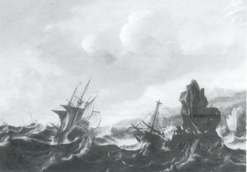 The Ship Wreck, by Pieter Coopse, oil, 1664