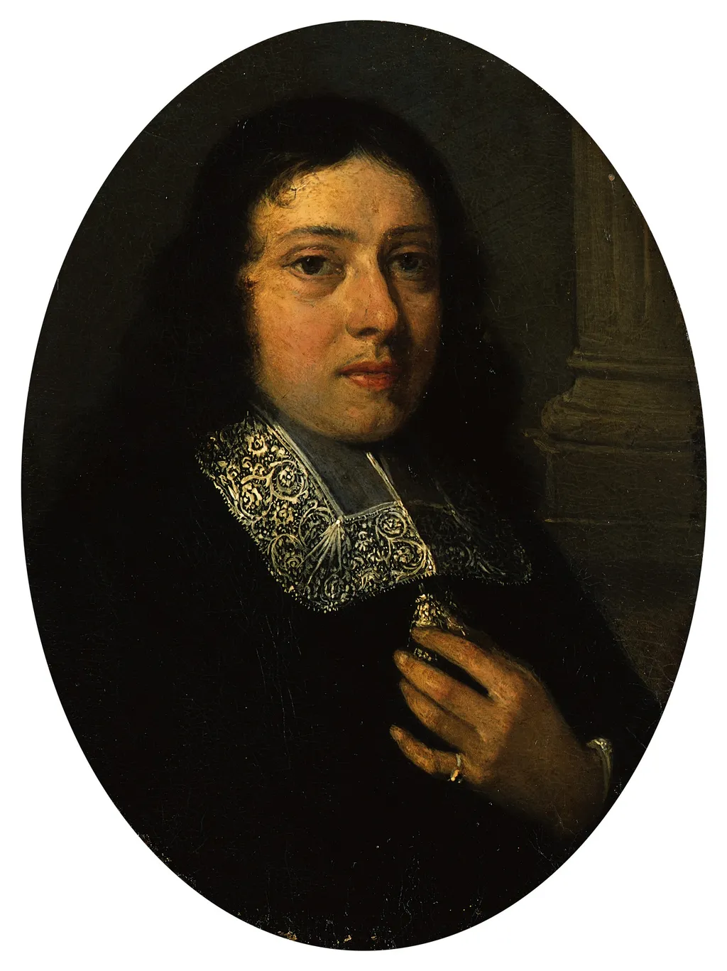 Portrait of a Young Man, by Pieter Cornelisz. van Slingelandt, paint, 1672