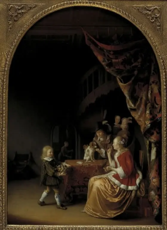 Scene from a Wealthy Dutch Home, by Pieter Cornelisz. van Slingelandt