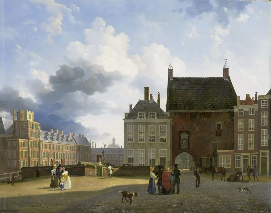 The Gevangenpoort and the Plaats, The Hague, by Pieter Daniel van der Burgh