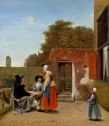 A Dutch Courtyard, by Pieter de Hooch, 1659