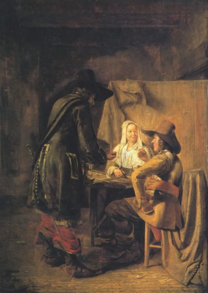 Tric-Trac players, by Pieter de Hooch