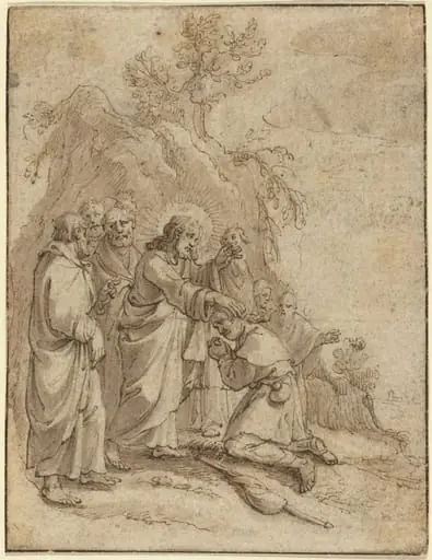 Christ Healing the Leper, by Pieter de Jode I