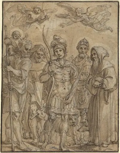Five Saints, by Pieter de Jode I
