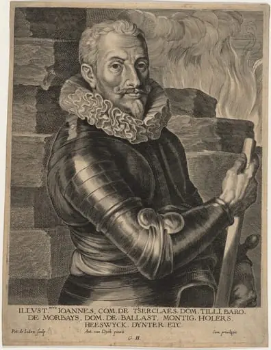 Johann Tzerklas, Count of Tilly, by Pieter de Jode I