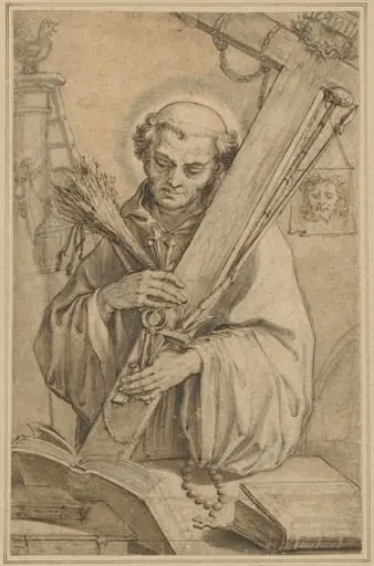 Saint Bernard of Clairvaux with the Instruments of the Passion, by Pieter de Jode I