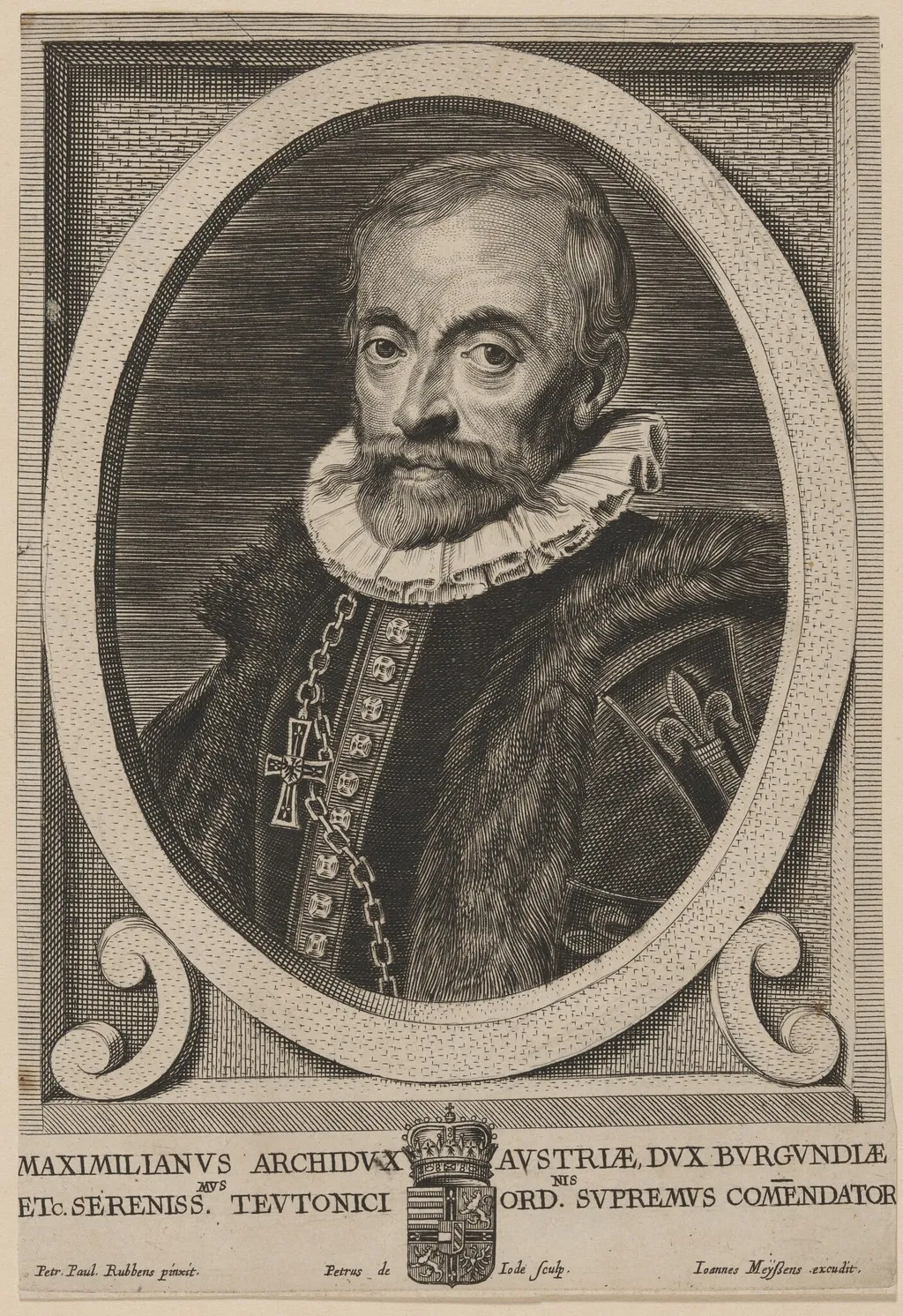 Maximilian II, Archduke of Austria, by Pieter de Jode II, ink, 1602