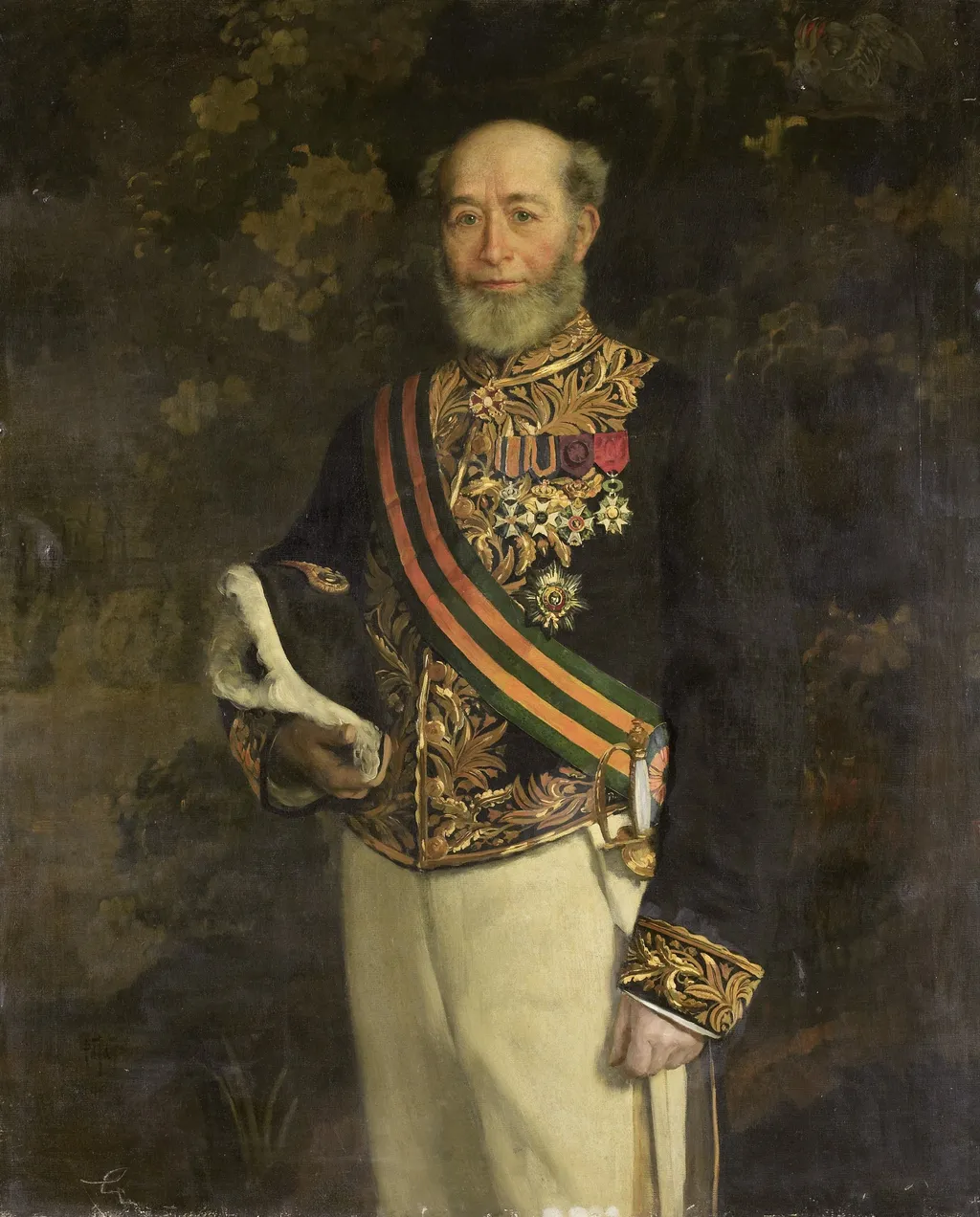 Frederik s'Jacob (1822-1901). Gouverneur-generaal (1880-84), by Pieter de Josselin de Jong, oil, 1898