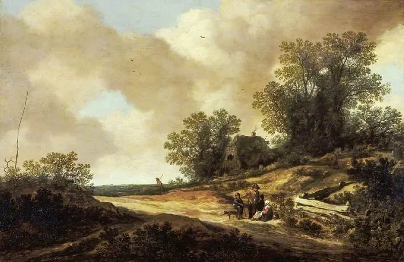 Landscape with figures, by Pieter de Molijn