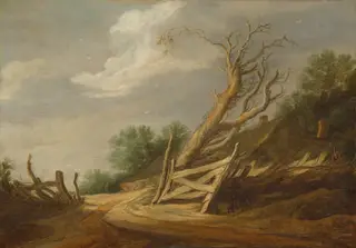 Landscape with Open Gate, by Pieter de Molijn