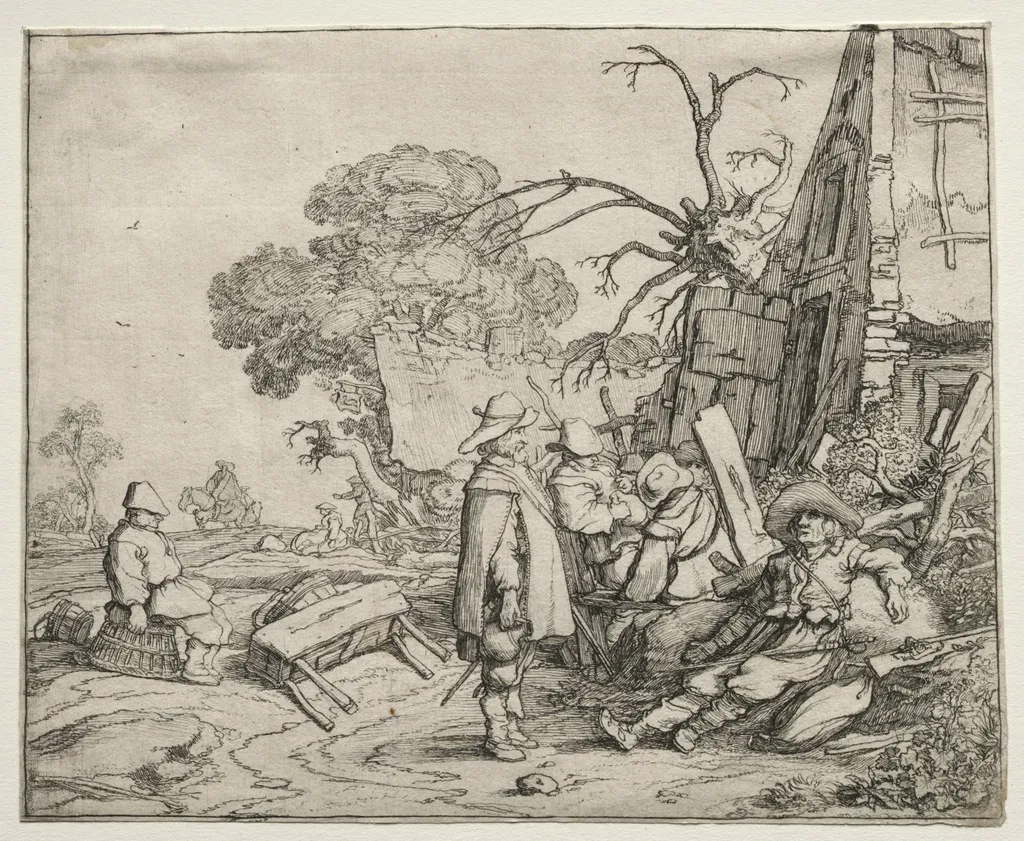 Landscape with Soldiers, by Pieter de Molijn, 1626