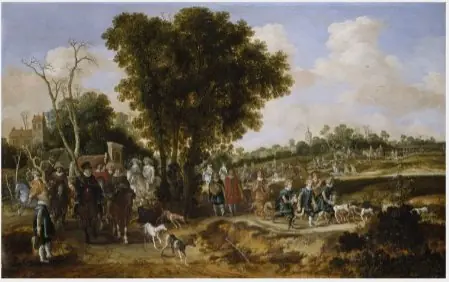Prince Maurits and Prince Frederik Hendrik Going to the Chase, by Pieter de Molijn