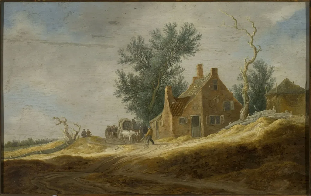 Dutch landscape, by Pieter de Neyn, oil, 1626