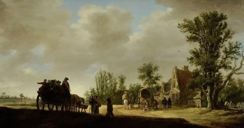 Halt at an Inn, by Pieter de Neyn