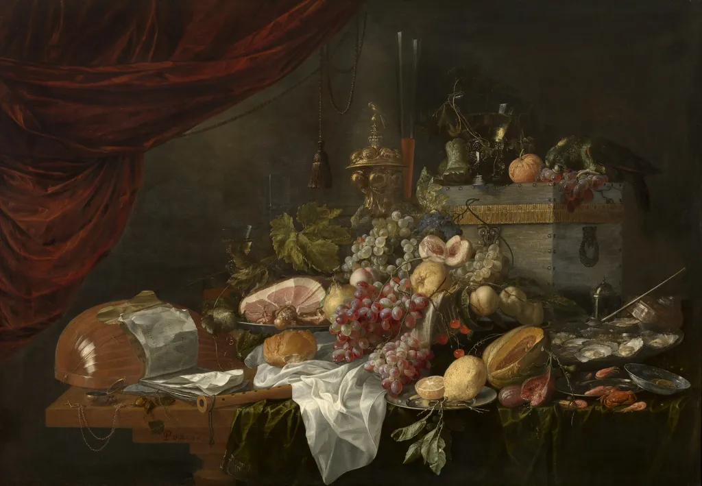 Still Life, by Pieter de Ring, oil, 1653