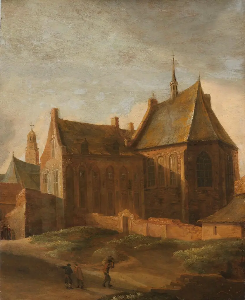 The convent of St. Agnes, Utrecht, by Pieter de Ruelles