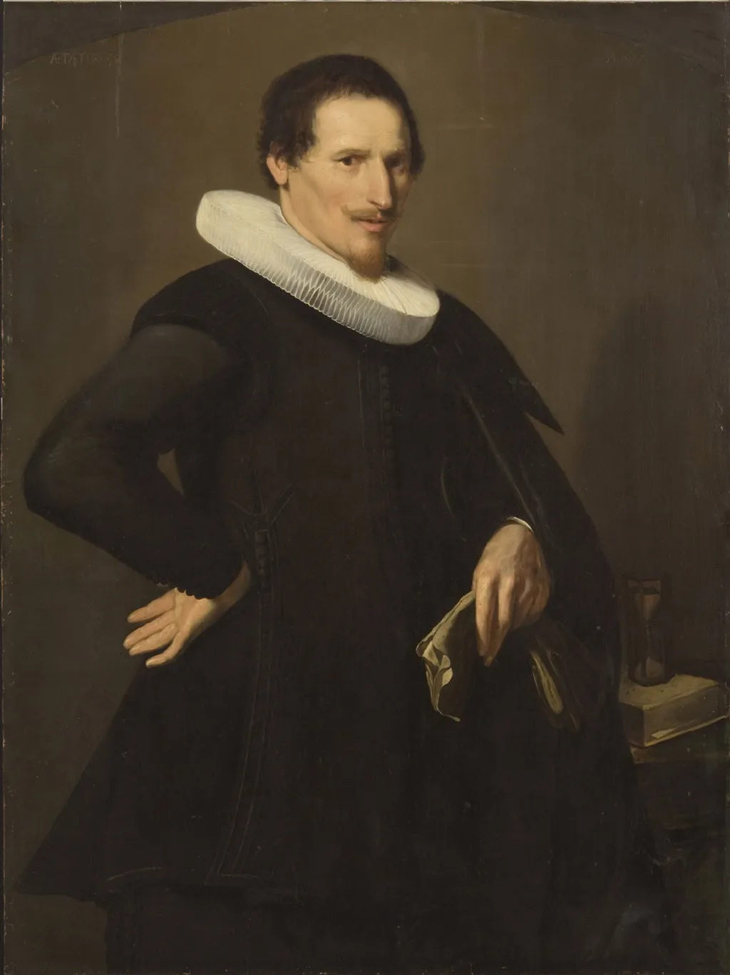Portrait of Pieter de la Court, by Pieter Dubordieu, oil, 1635