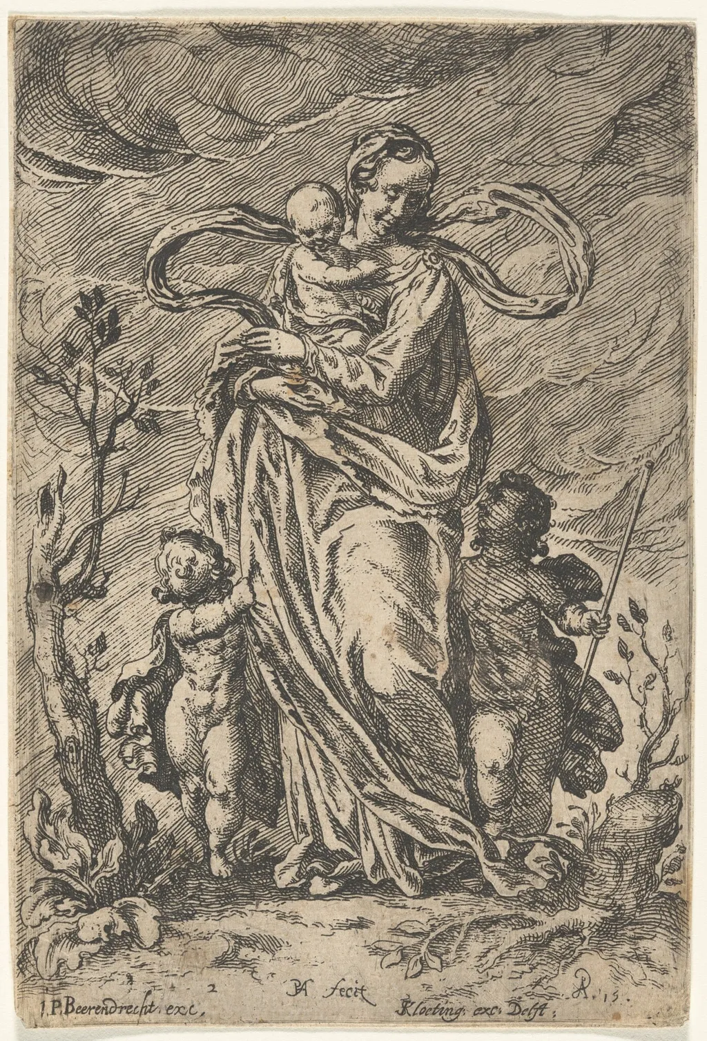 Love, by Pieter Feddes, ink, 1615
