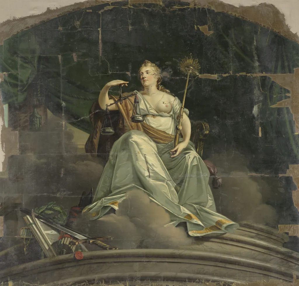 Justice, by Pieter Gaal, oil, 1802