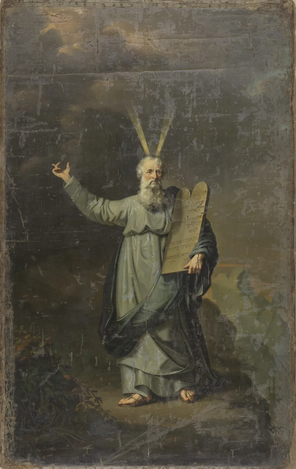 Moses with the Tables of the Law, by Pieter Gaal, oil, 1803