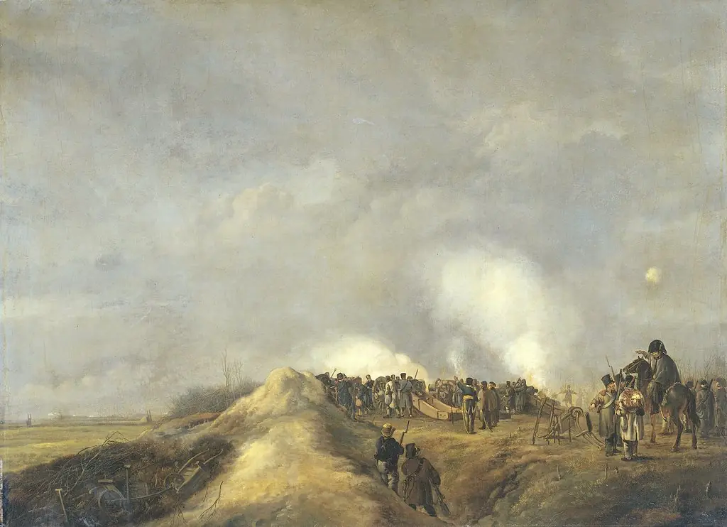 Bombardment of Naarden, April 1814, by Pieter Gerardus van Os