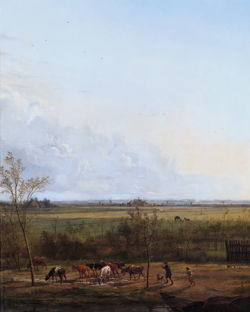 Distant View of the Meadows at ’s-Graveland, by Pieter Gerardus van Os, oil, 1817