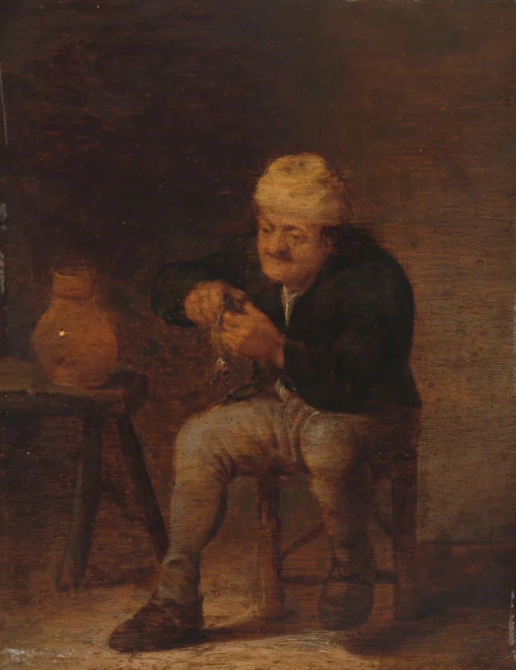 The herring eater, by Pieter Hermansz Verelst, oil, 1650
