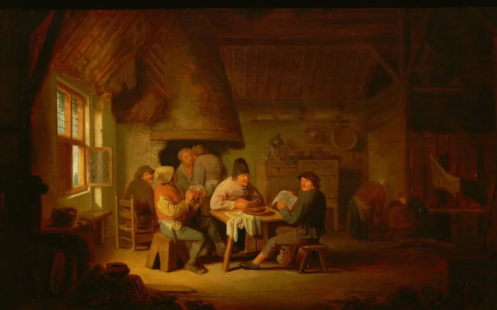 Zechende Bauern, by Pieter Hermansz Verelst