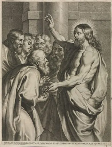 Christ Giving the Keys to Peter, by Pieter I de Jode