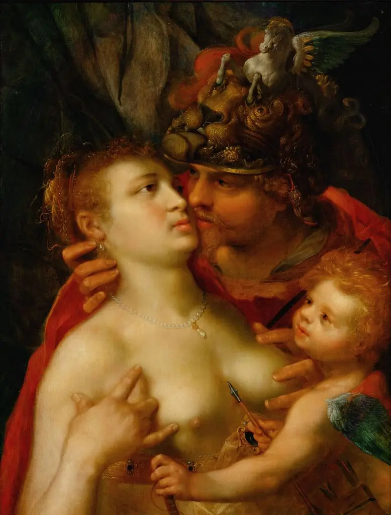 Mars, Venus and Amor, by Pieter Isaacsz
