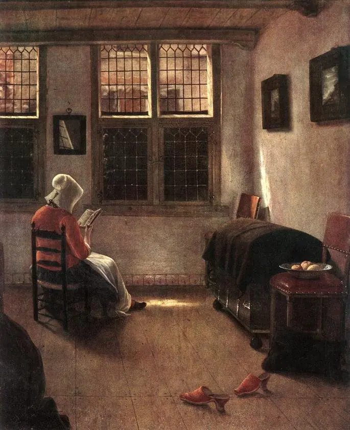 Reading Woman, by Pieter Janssens Elinga