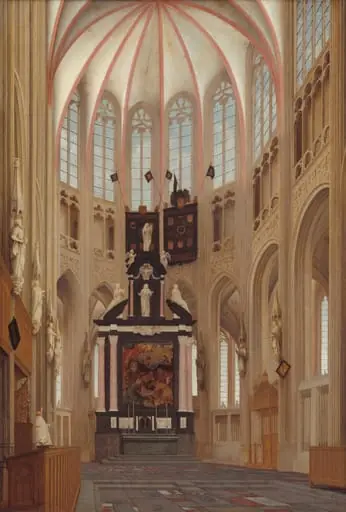 Cathedral of Saint John at 's-Hertogenbosch, by Pieter Jansz Saenredam