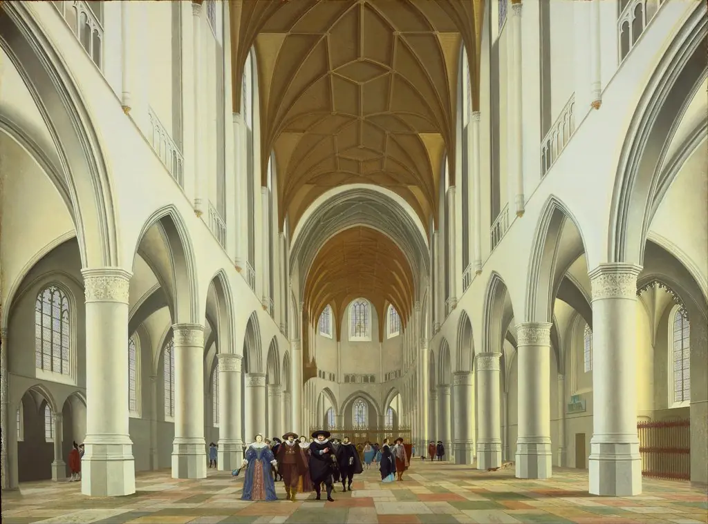 Interior of Saint Bavo, Haarlem, by Pieter Jansz Saenredam