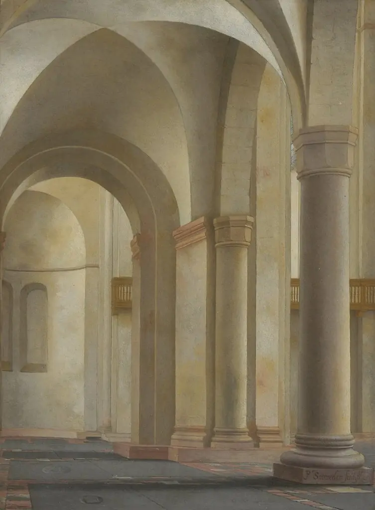 Interior of the Mariakerk, Utrecht, by Pieter Jansz Saenredam