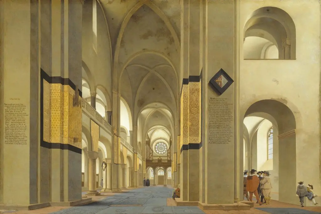 Interior of the Saint Mary Church in Utrecht, by Pieter Jansz Saenredam