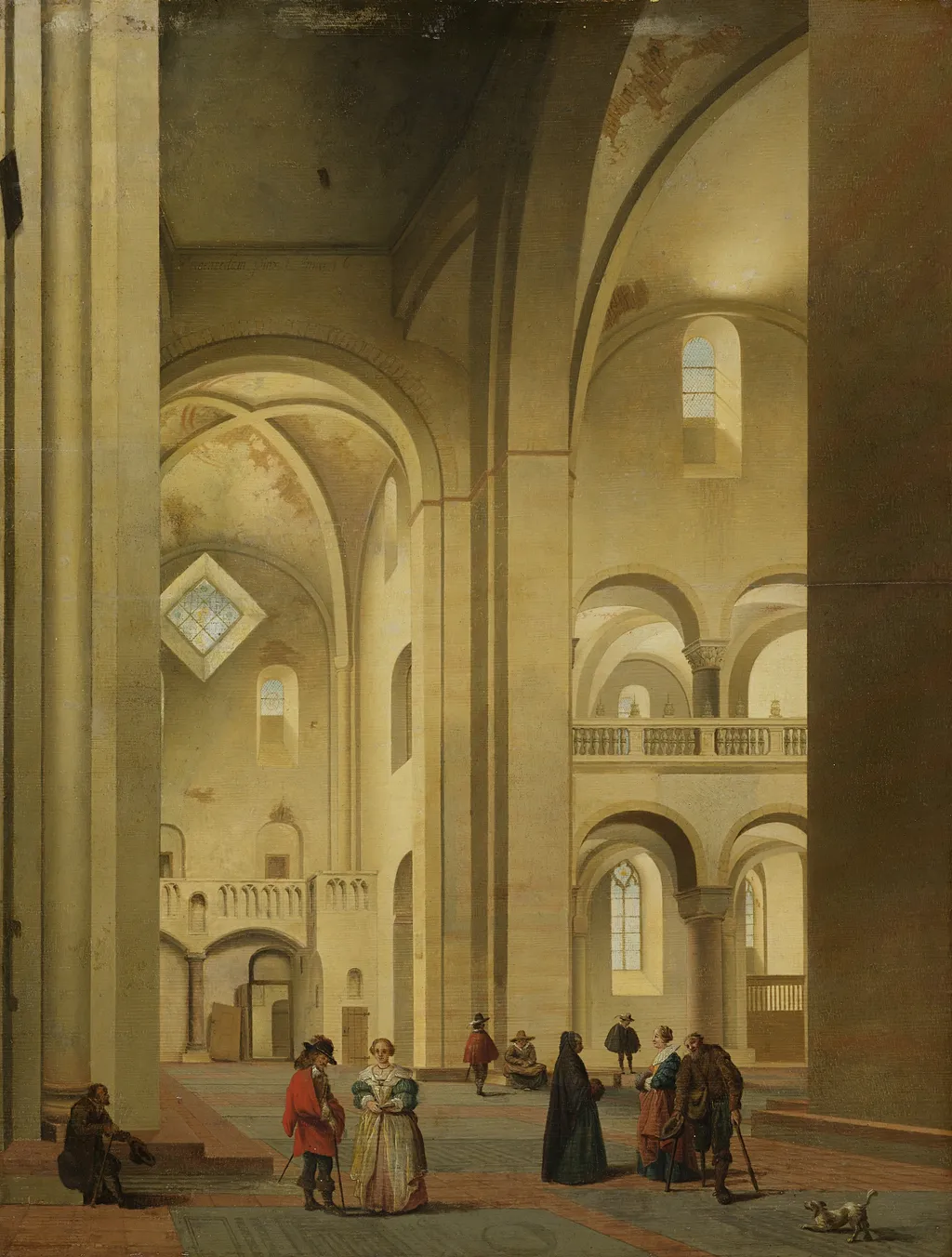 The transept of the Mariakerk in Utrecht, seen from the northeast, by Pieter Jansz Saenredam, oil, 1637