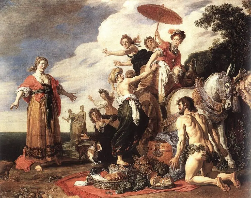 Odysseus and Nausicaa, by Pieter Lastman