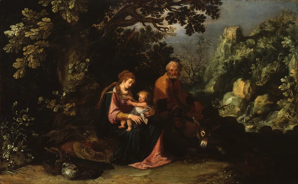 The Rest on the Flight to Egypt, by Pieter Lastman, paint, 1608