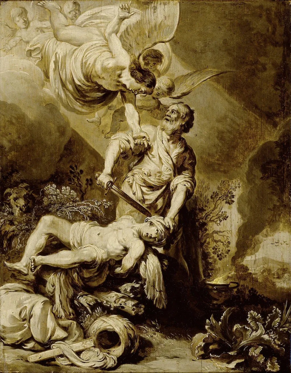 The sacrifice of Abraham, by Pieter Lastman, oil, 1612