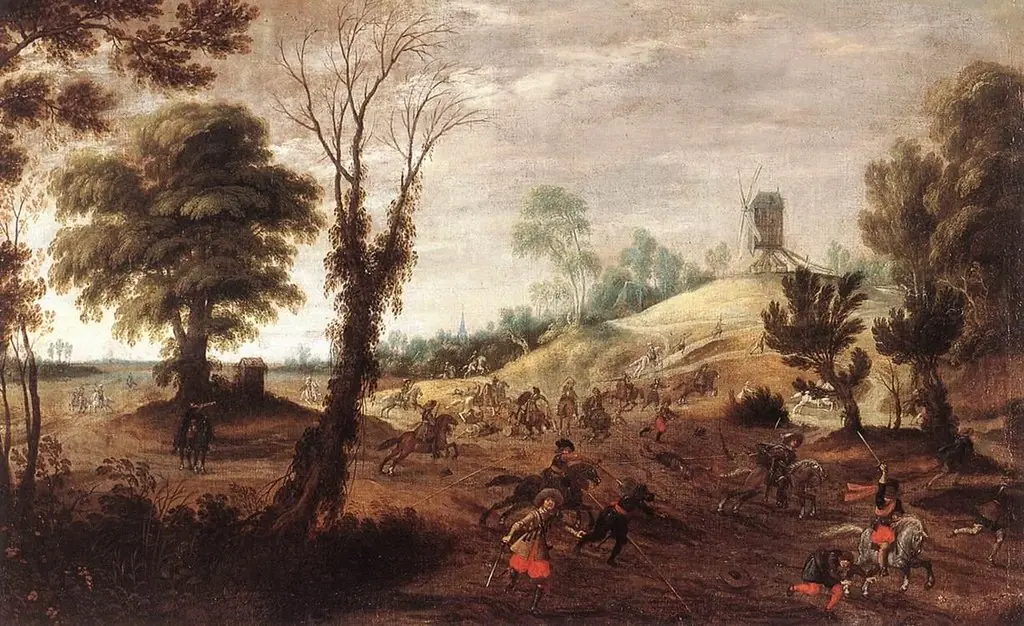 Landschap met ruitergevecht